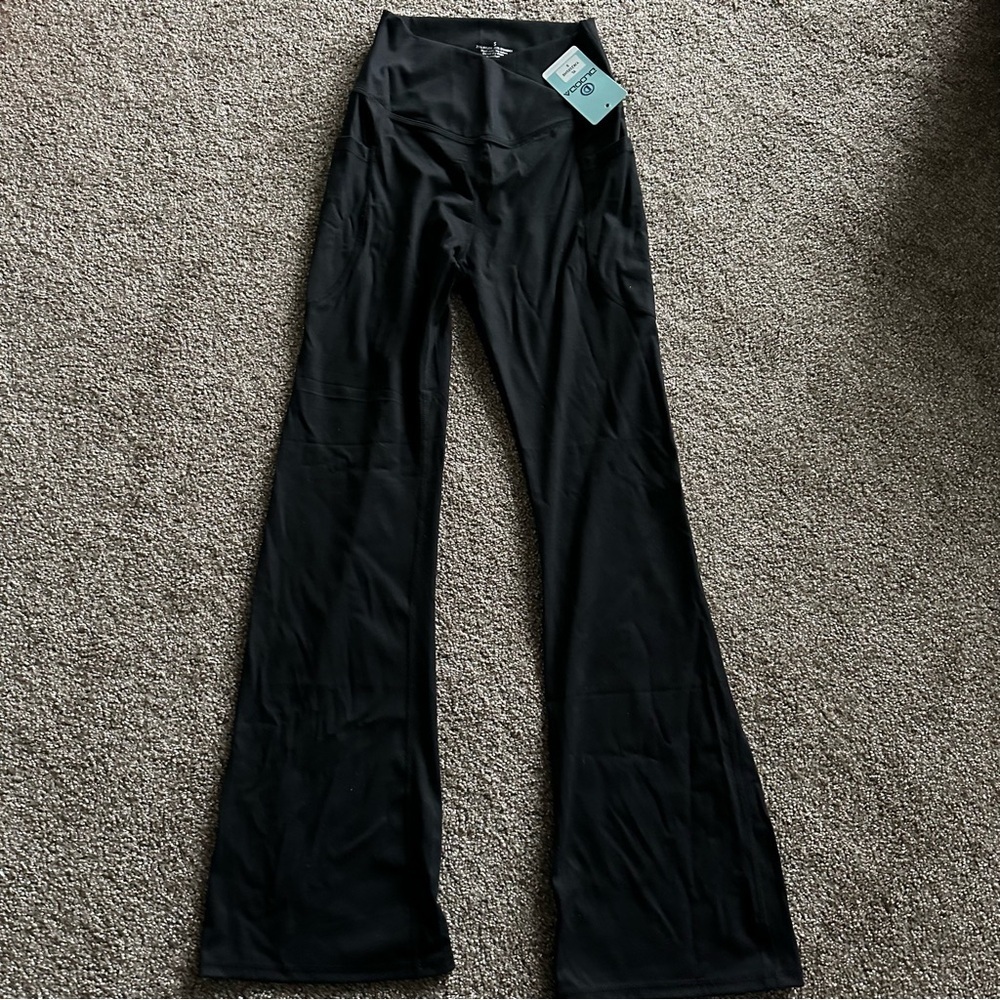Flare Pants with Crossover Waistband